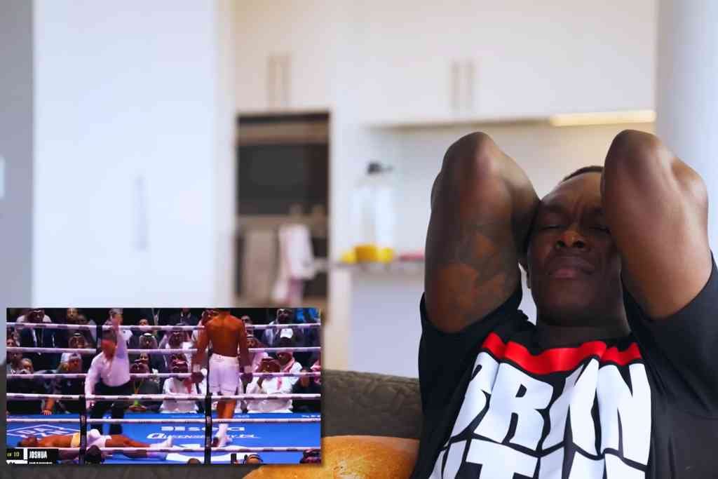 Israel Adesanya’s reaction of Francis Ngannou knockout